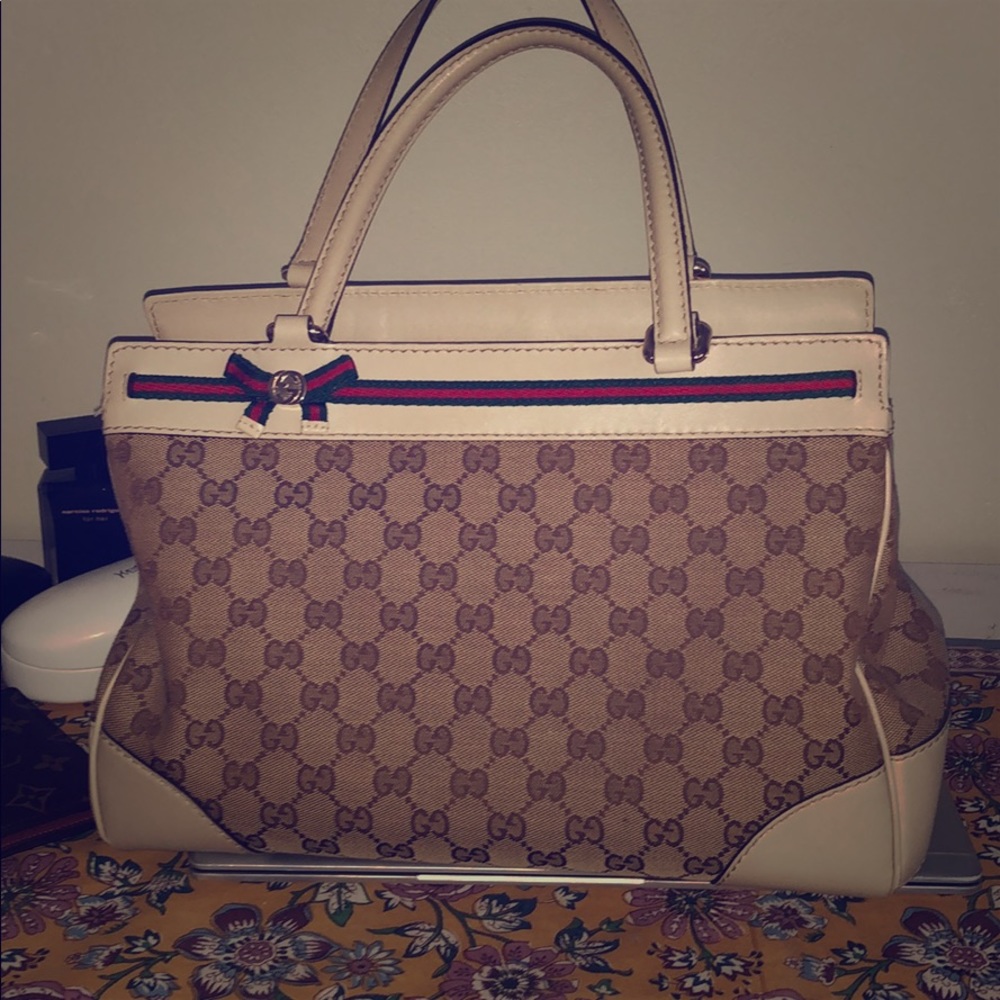 SOLD Gucci bag canvas leather - Picture 1 of 9